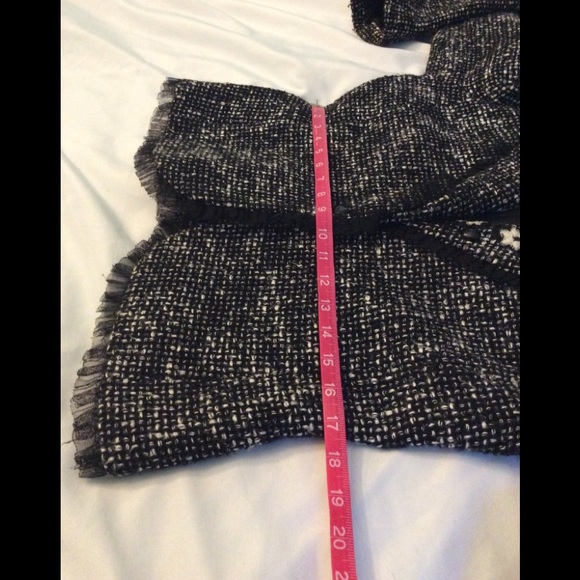 Karen Kane Great Black & Ivory Woven Jacket sz 8 - Picture 14 of 16